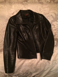Women's Black Leather Jacket ) - Small, Danier