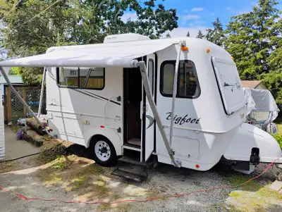 Bigfoot 17 travel trailer in great condition, ready for camping. Lightweight fiberglass and sleeps f...