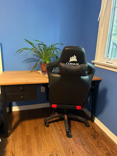 Simple Desk and Corsair Gaming Chair Combo - Cheap!, View more