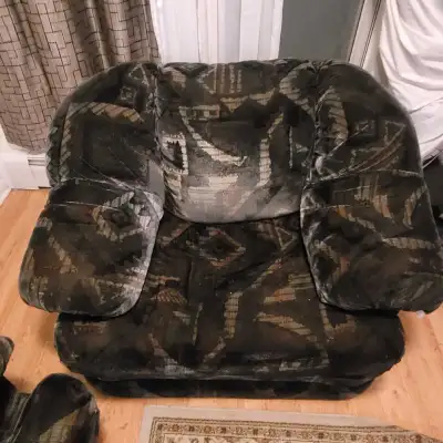 Sofa & chair ( single couch +  love seat couch)  - Used $200 , View more
