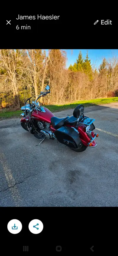 2003 Kawasaki Vulcan 1600 cc has new tires,new fluids, new saddle bags last summer, new seat. Just s...