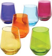 Lenox Tuscany Classics Cool Colors Stemless Wine Glass Set of 6
