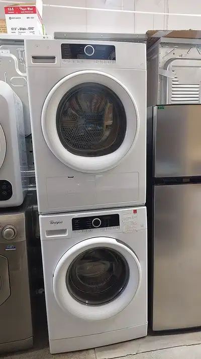 Whirlpool 24” Front Load Washer Dryer Set - White - Used - $900, View more