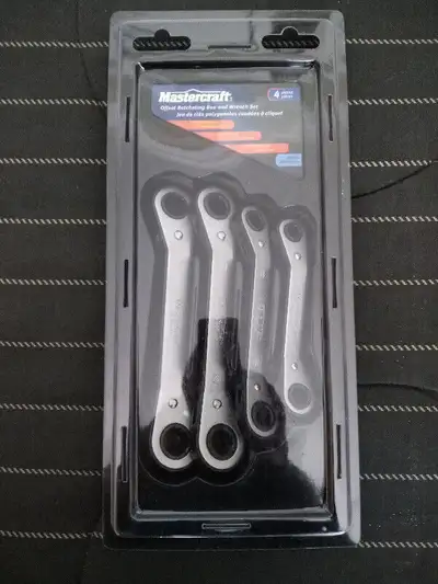 Mastercraft 4-Piece Metric Ratcheting Box End Wrench, View more