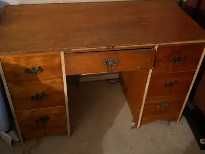 Vintage wood desk , View more