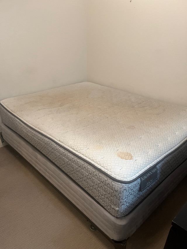 Kingsdown Queen Mattress, Boxspring & Frame: $50 OBO in Beds & Mattresses in UBC - Image 2