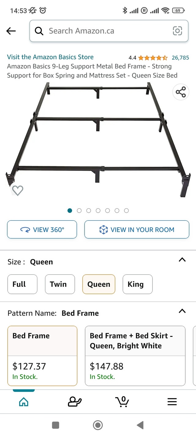 Queen bed frame (Amazon basics) Beds & Mattresses City of Toronto
