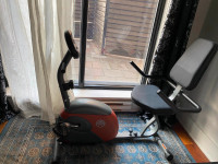 Exercise bike with full comfortable seat