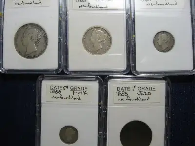 1888 Newfoundland coin set, View more