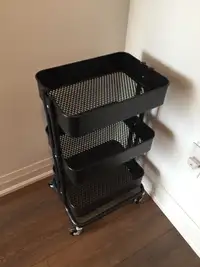 Ikea Kitchen Cart Storage Black Raskog