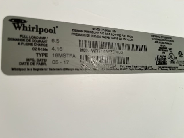 WHIRLPOOL 30” W Top Freezer Refrigerator Stainless Like New $460 in Refrigerators in Barrie - Image 4