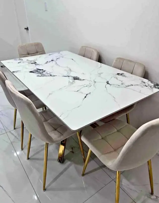 7 Piece Golden Base Dining Set 64601015141634120