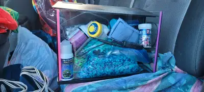 I have a 5 gallon tank with everything included minus fish.100 also 3 gallon everything included 70...