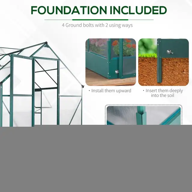 8.2' x 6.2' Greenhouse Aluminum Frame in Patio & Garden Furniture in Markham / York Region - Image 8