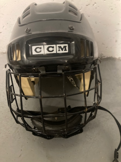 Vintage CCM HT1-L Black Hockey Helmet (7-7 5/8)with Cage Shield, View more