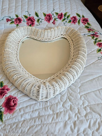 Wall mirrors, with wicker frames