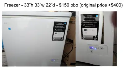 Freezer - $150 obo (original price &gt;$400), View more