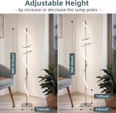 Modern Floor Lamp with Remote Control, Dimmable LED Floor Lamp f, View more