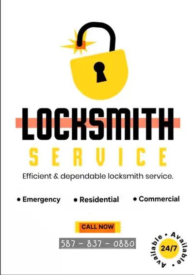 24/7 Affordable  Locksmith Services in Calgary  & Area, View more