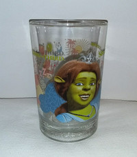 Shrek Fiona McDonald's Collectible Glass Vintage