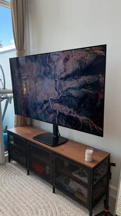 65” LG TV with stand and remote , View more
