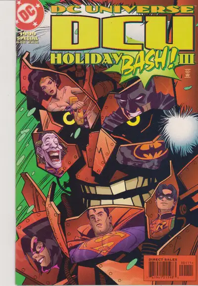"DCU Holiday Bash III", Cover by Rodolfo Damaggio, Robert Campanella & Patrick Martin. Content: Supe...