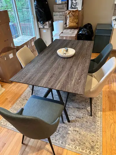 Dining table and chairs , View more