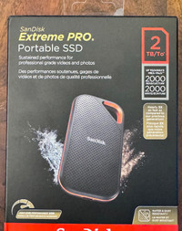 SanDisk Extreme Pro 2TB External SDD - New