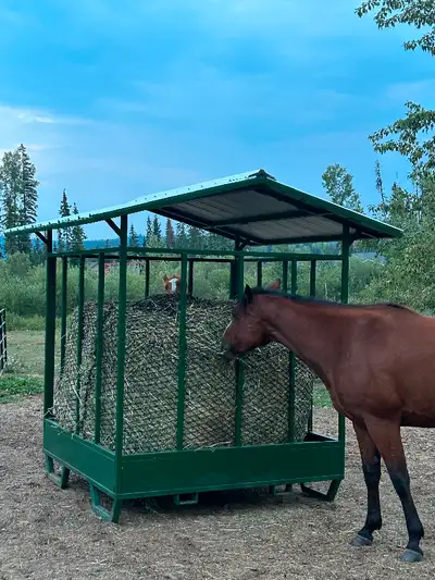 Covered hay feeder, View more