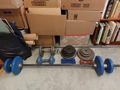 Exercise weights and metal bars Assortment, View more