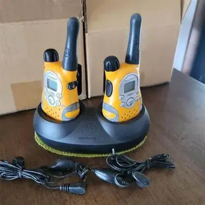Motorola T5950 Walkie Talkies with charging station and ac adapt, View more