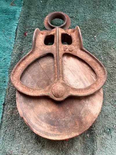 Antique wooden pulley, View more