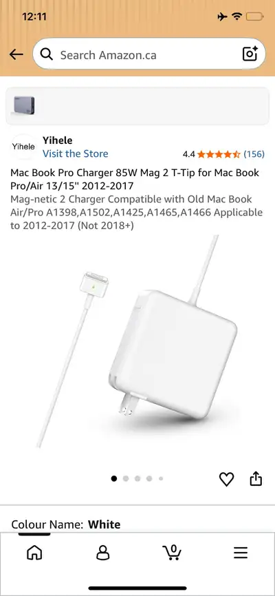 Yihele MacBook Pro Charger 85W Mag 2 T-Tip, View more
