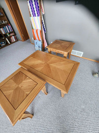 Solid wood coffee and end tables