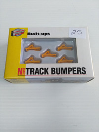 N scale assembled track bumpers yellow