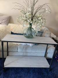 WestElm Console Table (Metal/ Wood) Used in Home Staging 