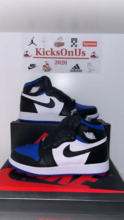 Air Jordan 1 High Royal Toe size 4.5Y/5Y/7Y Size 4.5Y = 6. Women’s- $360 Size 5Y = 6.5 Women’s - $36...
