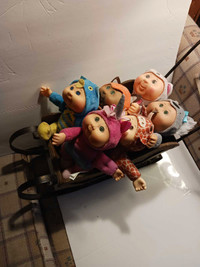 Cabbage Patch Babies and Sled
