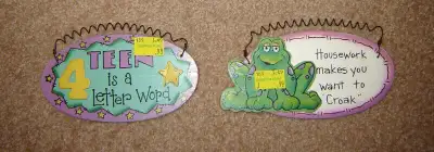 TEEN is a 4 Letter Word /Housework Makes You Want to Croak Signs, View more