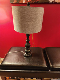 Black and Grey Table Lamp 27in Tall