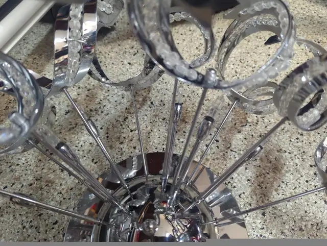 Orion Crystal Chandelier 12 bulbs in Indoor Lighting & Fans in Markham / York Region - Image 5