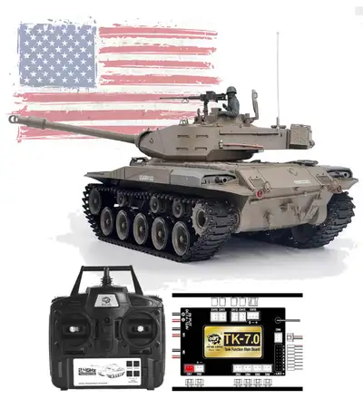 1/16 2.4G RC HengLong Smoke&Sound USA M41A3 Bulldog 3839 TankNEW, View more
