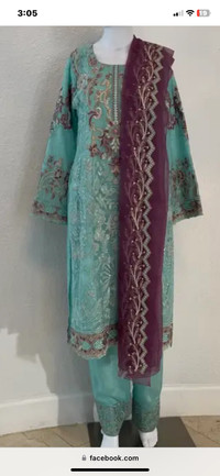 Embroidered new kameez shalwar from India 