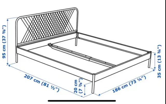 Lit Queen IKEA NESTTUN blanc avec lattes / White Queen IKEA NEST in Beds & Mattresses in Laval / North Shore - Image 3