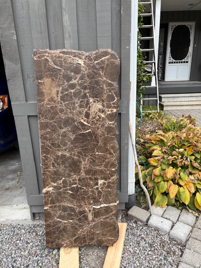 Solid marble for dresser top or hearth for fireplace, View more