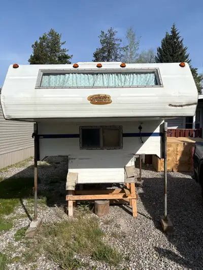 350$ OBO - Come take it off my driveway! Project camper for sure! Exterior: Missing panel for propan...