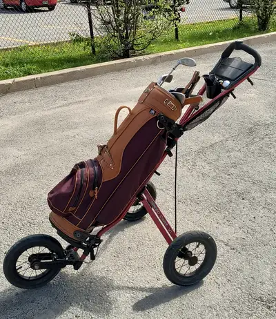 Le golf en 2025 ... Soyez prêt pour pas cher ... Cart de golf autoportant à 3 roues pour ménager vos...