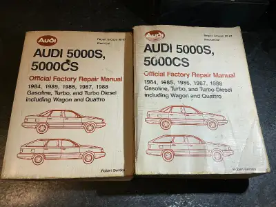 1984-1988 Audi 5000S CS Bentley Factory Manual C3 Turbo Quattro, View more