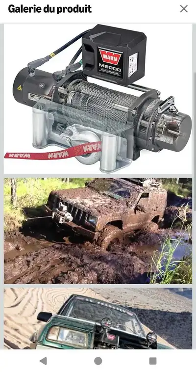 Warn M8000 electric winch, View more