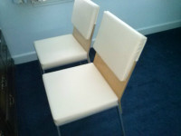 2 MATCHING DINING CHAIRS MADE TO LAST, NEVER USED